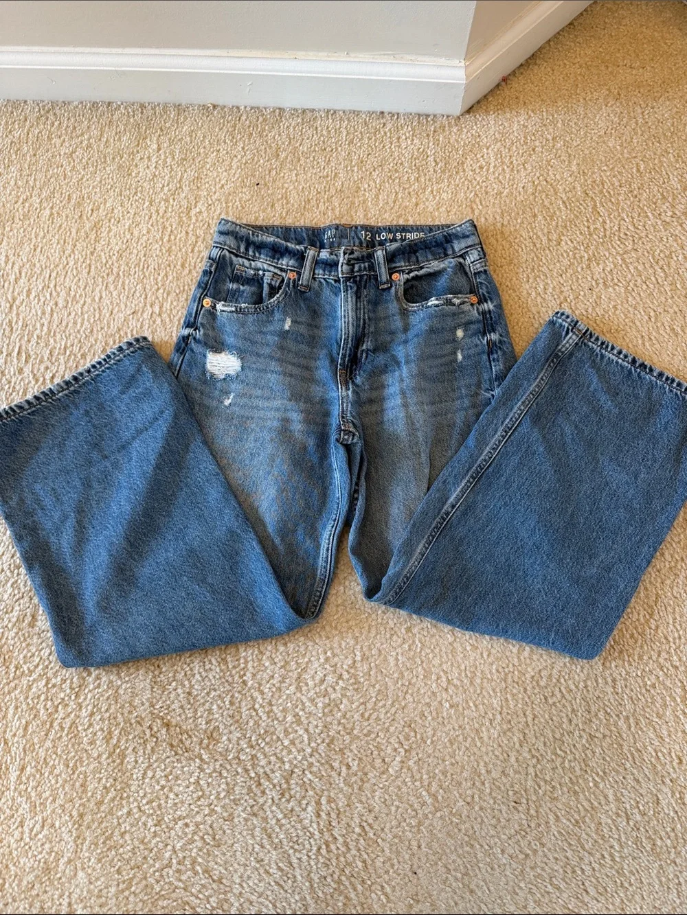 GAP Medium Blue High-Rise Straight Jeans - worn 1x